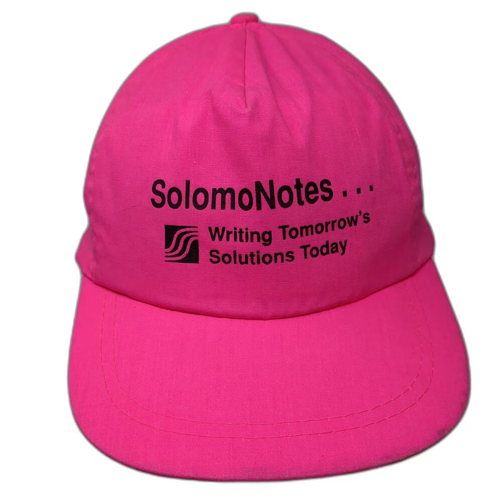 AmaPro 5 Panel Hat Pink Black OS Snapback SolomoNotes Solutions Adjustable Cap